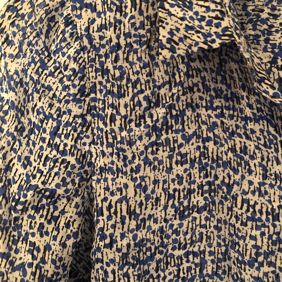 Reiss Blue, White and Black Blouse - Picture 2 of 6